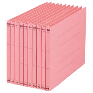 （まとめ） TANOSEE フラットファイル（NS） A4ヨコ 150枚収容 背幅18mm ピンク 1パック（10冊） 【×10セット】 - 拡大画像