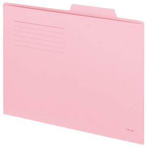 （まとめ） TANOSEE 個別フォルダー（スーパーライトカラー） A4 ピンク 1パック（10冊） 【×15セット】 - 拡大画像