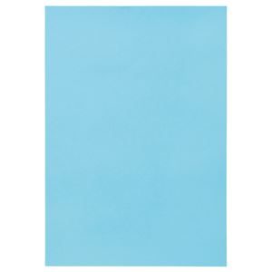 （まとめ） TANOSEE 色画用紙 四つ切 みずいろ 1パック（10枚） 【×15セット】 - 拡大画像