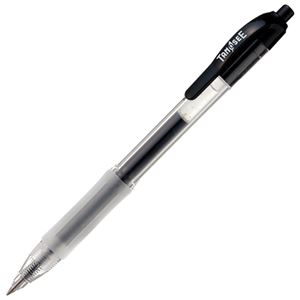 （まとめ） TANOSEE ノック式ゲルインクボールペン 0.5mm 黒 1本 【×20セット】 - 拡大画像