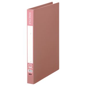 （まとめ） TANOSEE リングファイル（再生PP表紙） A4タテ 2穴 200枚収容 背幅30mm ピンク 1冊 【×20セット】 - 拡大画像