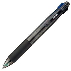 （まとめ） TANOSEE 油性4色ボールペン 0.7mm （軸色 ブラック） バネクリップ仕様 1本 【×20セット】 - 拡大画像