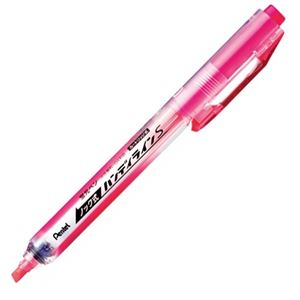（まとめ） ぺんてる 蛍光ペン ノック式ハンディラインS ピンク SXNS15-P 1本 【×40セット】 - 拡大画像