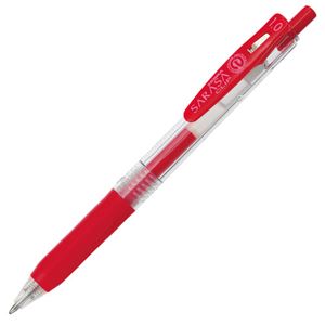 （まとめ） ゼブラ ゲルインクボールペン サラサクリップ 1.0mm 赤 JJE15-R 1本 【×60セット】 - 拡大画像