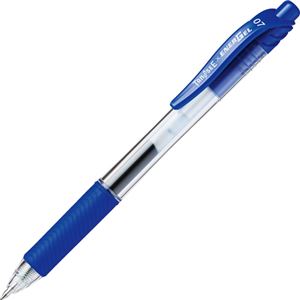 （まとめ） TANOSEE ノック式ゲルインクボールペン 0.7mm 青 1本 【×80セット】 - 拡大画像