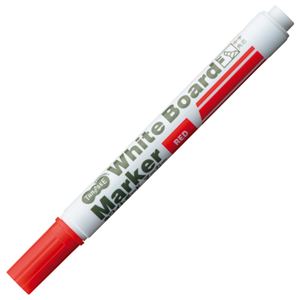 (まとめ) TANOSEE ホワイトボードマーカー 中字角芯 赤 1本 【×100セット】 商品画像