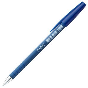 （まとめ） TANOSEE キャップ式油性ボールペン 0.7mm 青 1本 【×100セット】 - 拡大画像