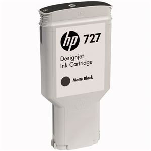 （まとめ） HP727 インクカートリッジ 顔料マットブラック 300ml C1Q12A 1個 【×3セット】