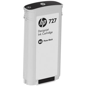 （まとめ） HP727 インクカートリッジ 染料フォトブラック 130ml B3P23A 1個 【×3セット】 - 拡大画像