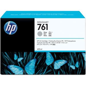 （まとめ） HP761 インクカートリッジ グレー 400ml 染料系 CM995A 1個 【×3セット】 - 拡大画像