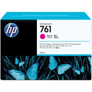 （まとめ） HP761 インクカートリッジ マゼンタ 400ml 染料系 CM993A 1個 【×3セット】 - 拡大画像