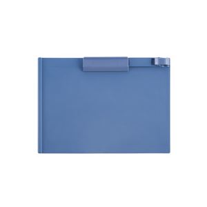（まとめ） TANOSEE クリップボード A4ヨコ ブルー 1枚 【×15セット】 - 拡大画像