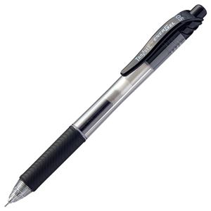 （まとめ） TANOSEE ノック式ゲルインクボールペン ニードルタイプ 0.5mm 黒 1本 【×60セット】 - 拡大画像
