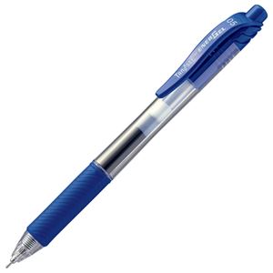 （まとめ） TANOSEE ノック式ゲルインクボールペン ニードルタイプ 0.5mm 青 1本 【×60セット】 - 拡大画像