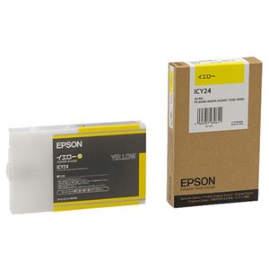 （まとめ） エプソン EPSON PX-Pインクカートリッジ イエロー 110ml ICY24 1個 【×6セット】 - 拡大画像