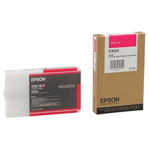 （まとめ） エプソン EPSON PX-Pインクカートリッジ マゼンタ 110ml ICM24 1個 【×6セット】 - 拡大画像