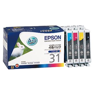 （まとめ） エプソン EPSON インクカートリッジ 4色パック IC4CL31 1箱（4個：各色1個） 【×3セット】 - 拡大画像