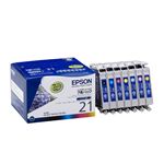 （まとめ） エプソン EPSON インクカートリッジ 7色パック IC7CL21 1箱（7個：各色1個） 【×3セット】