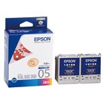 （まとめ） エプソン EPSON インクカートリッジ カラー（5色一体型） IC5CL05W 1箱（2個） 【×6セット】