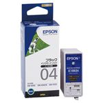 （まとめ） エプソン EPSON インクカートリッジ ブラック IC1BK04 1個 【×6セット】