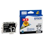 （まとめ） エプソン EPSON インクカートリッジ ブラック ICBK32 1個 【×4セット】