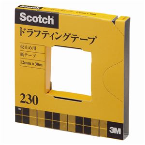 （まとめ） 3M スコッチ ドラフティングテープ 230 大巻 12mm×30m 230-3-12 1巻 【×5セット】 - 拡大画像