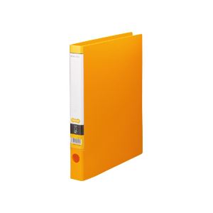 （まとめ） TANOSEE Oリングファイル A4タテ 2穴 170枚収容 背幅35mm オレンジ 1冊 【×20セット】 - 拡大画像