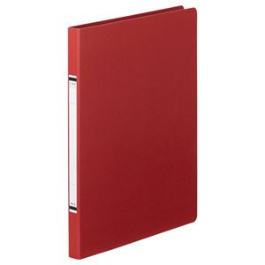 （まとめ） TANOSEE クランプファイル（紙表紙） A4タテ 100枚収容 背幅18mm 赤 1冊 【×20セット】 - 拡大画像