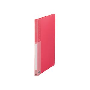 （まとめ） TANOSEE クリヤーブック（クリアブック） A4タテ 20ポケット 背幅17mm ピンク 1冊 【×30セット】 - 拡大画像