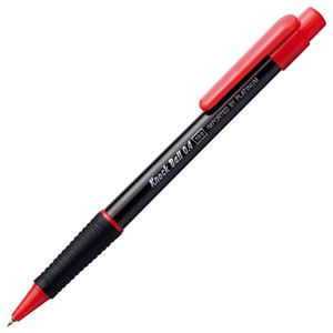 （まとめ） TANOSEE ノック式油性ボールペン 0.4mm 赤 業務用パック 1箱（10本） 【×10セット】 - 拡大画像