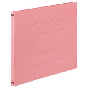 （まとめ） TANOSEE フラットファイル（NS） A4ヨコ 150枚収容 背幅18mm ピンク 1パック（3冊） 【×30セット】 - 拡大画像