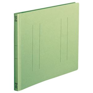 （まとめ） TANOSEE フラットファイル（スタンダードカラー） A4ヨコ 150枚収容 背幅18mm 緑 1パック（10冊） 【×5セット】 - 拡大画像