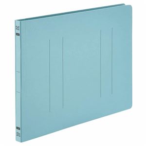 （まとめ） TANOSEE フラットファイルE A4ヨコ 150枚収容 背幅18mm ブルー 1パック（10冊） 【×10セット】 - 拡大画像