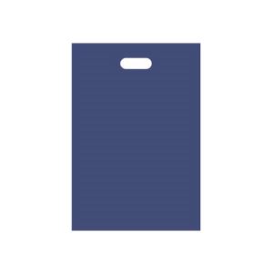 （まとめ） TANOSEE ポリエチレン手提げ袋 小判抜き ソフトタイプ L ヨコ300×タテ440×厚さ0.045mm ネイビー 1パック（50枚） 【×10セット】 - 拡大画像