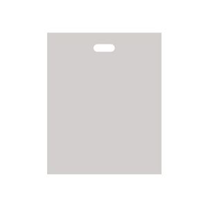 (まとめ) TANOSEE ポリエチレン手提げ袋 小判抜き ソフトタイプ LL ヨコ400×タテ500×厚さ0.05mm シルバー 1パック(50枚) 【×5セット】 商品画像