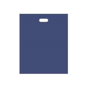 (まとめ) TANOSEE ポリエチレン手提げ袋 小判抜き ソフトタイプ LL ヨコ400×タテ500×厚さ0.05mm ネイビー 1パック(50枚) 【×5セット】 商品画像
