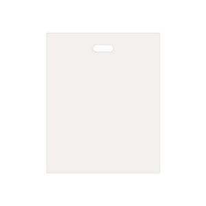 (まとめ) TANOSEE ポリエチレン手提げ袋 小判抜き ソフトタイプ LL ヨコ400×タテ500×厚さ0.05mm ホワイト 1パック(50枚) 【×5セット】 商品画像