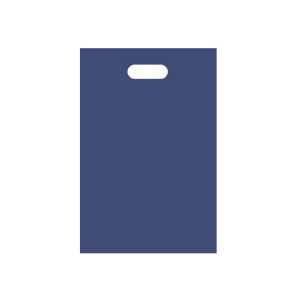 (まとめ) TANOSEE ポリエチレン手提げ袋 小判抜き ソフトタイプ M ヨコ250×タテ380×厚さ0.045mm ネイビー 1パック(50枚) 【×10セット】 商品画像