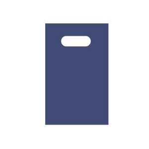(まとめ) TANOSEE ポリエチレン手提げ袋 小判抜き ソフトタイプ SS ヨコ160×タテ250×厚さ0.04mm ネイビー 1パック(50枚) 【×15セット】 商品画像