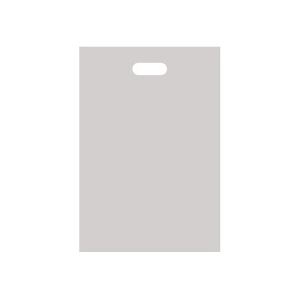 (まとめ) TANOSEE ポリエチレン手提げ袋 小判抜き ハードタイプ L ヨコ300×タテ440×厚さ0.045mm シルバー 1パック(50枚) 【×10セット】 商品画像