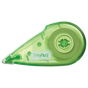 （まとめ） TANOSEE 修正テープ 4.2mm幅×8m グリーン 1個 【×40セット】 - 拡大画像