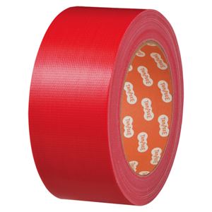 （まとめ） TANOSEE 布テープ（カラー） 50mm×25m 赤 1巻 【×15セット】 - 拡大画像