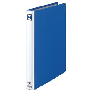 （まとめ） TANOSEE 両開きパイプ式ファイル A4タテ 200枚収容 背幅36mm 青 1冊 【×5セット】 - 拡大画像