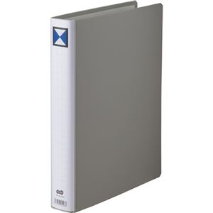 （まとめ） TANOSEE 両開きパイプ式ファイル A4タテ 300枚収容 背幅46mm グレー 1冊 【×10セット】 - 拡大画像