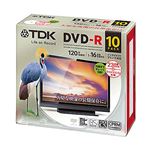 （まとめ） TDK 録画用DVD-R 120分 1-16倍速 ホワイトワイドプリンターブル 5mmスリムケース DR120DPWC10UE 1パック（10枚） 【×5セット】