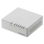 （まとめ） エレコム 100BASE-TX対応 スイッチングハブ 5ポート プラスチック筐体 ホワイト EHC-F05PA-W 1台 【×4セット】