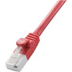 （まとめ） エレコム Cat5e対応ツメ折れ防止LANケーブル レッド 1m LD-CTT／R1／RS 1本 【×15セット】