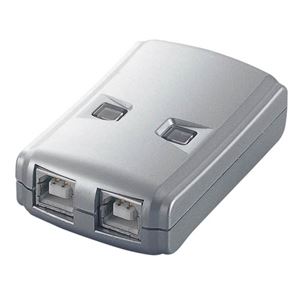 （まとめ） エレコム USB2.0対応切替器 2回路 USS2-W2 1台 【×2セット】 - 拡大画像