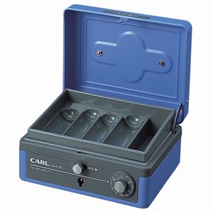 （まとめ） カール事務器 キャッシュボックス 小 W152×D129×H83mm ブルー CB-8100-B 1台 【×3セット】 - 拡大画像