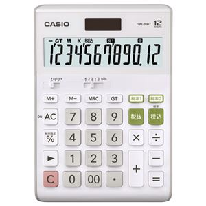 (まとめ) カシオ CASIO W税率電卓 12桁 デスクサイズ DW-200T-N 1台 【×2セット】 商品画像